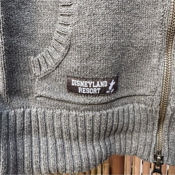 Disneyland Resorts Woman’s Mickey Zip Up Elbow Patches Sweater Size L - Picture 6 of 10